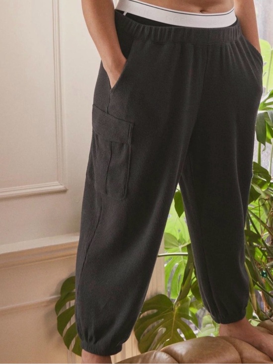 aerie Pants - aerie Black Cargo Jogger Pants